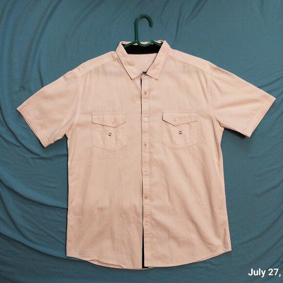 SIXTYONE Short Sleeve White Oxford Shirt Men US Size S, Asian size M - Picture 1 of 2